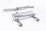 Milltek Resonated Cat-Back Race Exhaust Systems (For the 225 Model Only) with GT-100 Tips Audi TT 1998-2006