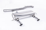 Milltek Non-Resonated Cat-Back Race Exhaust Systems (For the 225 Model Only) with GT-100 Tips Audi TT 1998-2006