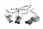 Milltek Sport exhaust system parts for 2013-2018 Audi S8 D4 4.0 TFSI quattro Tiptronic (part SSXAU464): pipework, silencers and black tailpipe tips