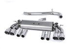 Milltek Non-Resonated Cat-Back Exhaust System w/ Quad GT Trims Audi S3 Saloon & Cabrio 2013-2020