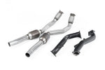Milltek Sport downpipe and connecting pipework for 2013-2018 Audi RS7 C7 Sportback 4.0 V8 TFSI biturbo inc Performance Edition (part SSXAU554), product photo (photo 2)