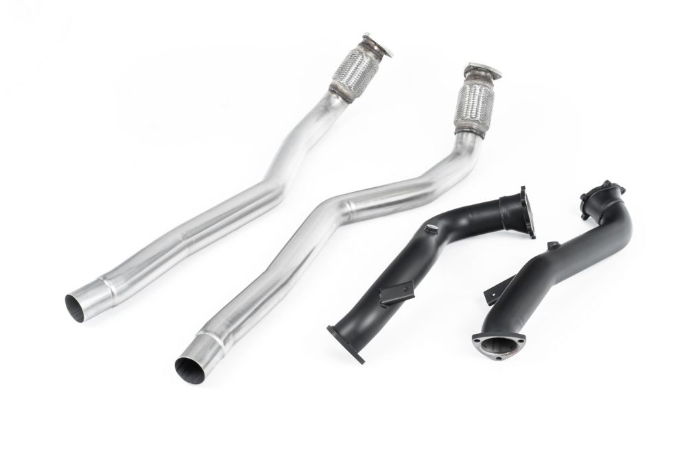 Milltek Sport downpipe and connecting pipework for 2013-2018 Audi RS6 C7 4.0 TFSI biturbo quattro inc Performance Edition (part SSXAU555), product photo (photo 2)