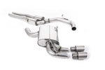 Milltek Cat-Back Exhaust System Brushed Titanium Tips for Audi RS3 8P Sportback 2011-2012