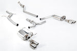 Milltek Non-Resonated Cat-back Exhaust System w/ Quad-Outlet Polished Trims Audi A4 B8 2.0 TFSI 2WD & Quattro 2008-2016