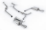 A front view of Milltek Non-Resonated Cat-back Exhaust System for Audi A4 B8 2.0 TFSI 2WD & Quattro 2008-2016 | Tiptronic models with white background