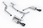 A front view of Milltek Non-Resonated Cat-back Exhaust System for Audi A4 B8 2.0 TFSI 2WD & Quattro 2008-2016 | Tiptronic models with white background