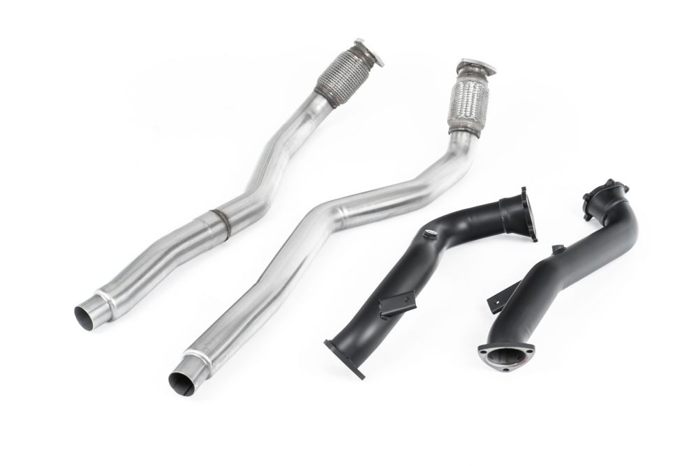 Milltek Sport downpipe and connecting pipework for 2013-2018 Audi RS7 C7 Sportback 4.0 V8 TFSI biturbo inc Performance Edition (part SSXAU634), product photo