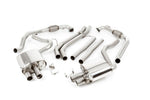 Milltek Sport exhaust system parts for 2016+ Audi S4 3.0 Turbo V6 B9 - Saloon/Sedan & Avant (part SSXAU705): pipework, silencers and black tailpipe tips
