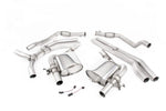 Milltek Sport exhaust system parts for 2018+ Audi RS4 B9 2.9 V6 Turbo Avant (part SSXAU752): pipework, silencers and polished silver tailpipe tips