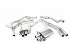 Milltek Sport exhaust system parts for 2017 Audi RS5 B9 2.9 V6 Turbo Coupe (part SSXAU758): pipework, silencers and polished silver tailpipe tips