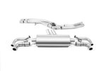 Milltek Sport exhaust system parts for 2020+ Audi RSQ8 4.0 V8 Bi-Turbo (part SSXAU898): pipework, silencers and polished silver tailpipe tips
