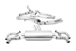 Milltek Sport exhaust system parts for 2020+ Audi RSQ8 4.0 V8 Bi-Turbo (part SSXAU899): pipework, silencers and polished silver tailpipe tips