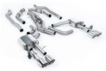 Milltek Sport exhaust system parts for 2020+ Audi S8 D5 4.0 TFSI V8 Saloon / Sedan - Standard Wheel Base (part SSXAU948): pipework, silencers and black tailpipe tips