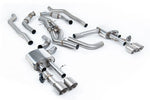 Milltek Sport exhaust system parts for 2020+ Audi S8 D5 4.0 TFSI V8 Saloon / Sedan - Standard Wheel Base (part SSXAU950): pipework, silencers and black tailpipe tips