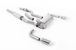 Milltek Sport exhaust system parts for 2014-2016 BMW 4 Series F32 428i Coupé (part SSXBM1012): pipework, silencers and polished silver tailpipe tips