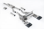 Milltek Sport exhaust system parts for 2014-2018 BMW 3 Series F80 M3 & M3 Competition Saloon (part SSXBM1062): pipework, silencers and polished silver tailpipe tips