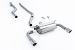 Milltek Sport exhaust system parts for 2015-2019 BMW 3 Series F30 320i M Sport Saloon (part SSXBM1072): pipework, silencers and polished silver tailpipe tips
