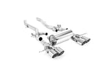 Milltek Sport exhaust system parts for 2021+ BMW 3 Series G80 M3 & M3 Competition S58 3.0 Turbo (part SSXBM1169): pipework, silencers and polished silver tailpipe tips