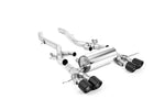 Milltek Sport exhaust system parts for 2021+ BMW 4 Series G82 M4 & M4 Competition S58 3.0 Turbo (part SSXBM1173): pipework, silencers and black tailpipe tips