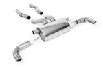 Milltek Sport exhaust system parts for 2022+ BMW 2 Series M240i Coupé (part SSXBM1219): pipework, silencers and polished silver tailpipe tips