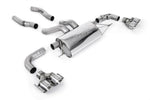 Milltek Sport exhaust system parts for 2022+ BMW 2 Series M240i Coupé (part SSXBM1220): pipework, silencers and black tailpipe tips