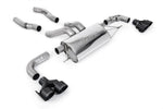 Milltek Sport exhaust system parts for 2022+ BMW 2 Series M240i Coupé (part SSXBM1221): pipework, silencers and black tailpipe tips