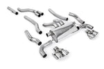 Milltek Sport exhaust system parts for 2022+ BMW 2 Series M240i Coupé (part SSXBM1253): pipework, silencers and black tailpipe tips