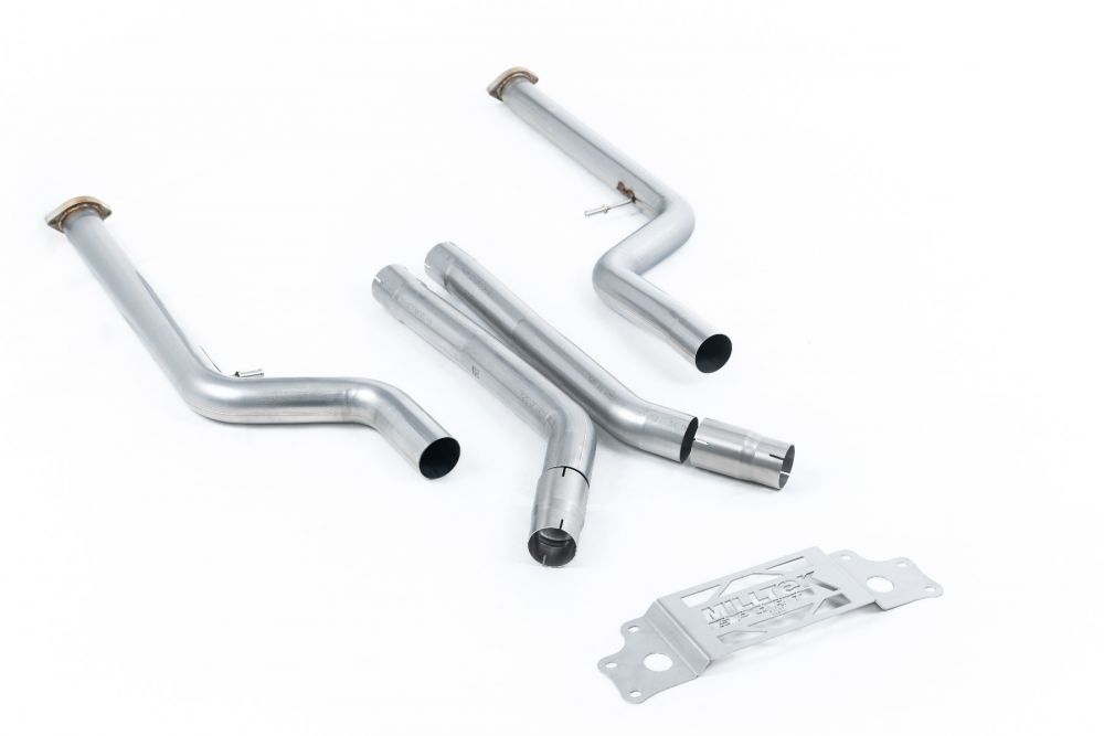 Milltek Sport straight exhaust pipe sections for 2023+ BMW 2 Series M2 Coupe (part SSXBM1299), product photo