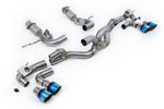 Milltek Sport exhaust system parts for 2020+ Chevrolet Corvette Stingray 6.2L V8 & E-Ray Hybrid (part SSXCH004): pipework, silencers and burnt titanium blue tailpipe tips