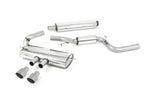 Milltek Sport exhaust system parts for 2012-2018 Ford Focus Mk3 ST 2.0-litre EcoBoost 5-Door Hatchback (part SSXFD118): pipework, silencers and polished silver tailpipe tips