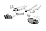 Milltek Sport exhaust system parts for 2015-2018 Ford Mustang 5.0 V8 GT (part SSXFD152): pipework, silencers and black tailpipe tips