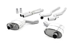 Milltek Sport exhaust system parts for 2015-2018 Ford Mustang 5.0 V8 GT (part SSXFD219): pipework, silencers and black tailpipe tips