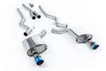 Milltek Sport exhaust system parts for 2015-2018 Ford Mustang 2.3 EcoBoost (part SSXFD223): pipework, silencers and burnt titanium blue tailpipe tips
