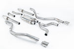 Milltek Sport exhaust system parts for 2018-2020 Ford F150 Raptor - 3.5 V6 EcoBoost Supercab (part SSXFD315): pipework, silencers and polished silver tailpipe tips