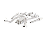 Milltek Sport exhaust system parts for 2018-2020 Ford F150 Raptor - 3.5 V6 EcoBoost Supercrew (part SSXFD318): pipework, silencers and polished silver tailpipe tips