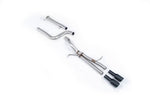 Milltek Sport exhaust system parts for 2014+ Ford Fiesta Mk7 ST 1.6 EcoBoost (part SSXFD332): pipework, silencers and polished silver tailpipe tips