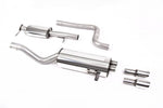 Milltek Sport exhaust system parts for 2014+ Ford Fiesta Mk7 ST 1.6 EcoBoost (part SSXFD344): pipework, silencers and polished silver tailpipe tips