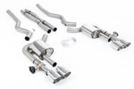 Milltek Sport exhaust system parts for 2021-2023 Ford Mustang 5.0 V8 Mach 1 (part SSXFD416): pipework, silencers and polished silver tailpipe tips