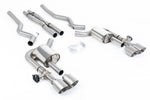 Milltek Sport exhaust system parts for 2021-2023 Ford Mustang 5.0 V8 Mach 1 (part SSXFD418): pipework, silencers and polished silver tailpipe tips
