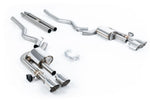 Milltek Sport exhaust system parts for 2024+ Ford Mustang 5.0 V8 Dark Horse (part SSXFD420): pipework, silencers and polished silver tailpipe tips