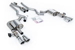 Milltek Sport exhaust system parts for 2024+ Ford Mustang 2.3 EcoBoost (part SSXFD441): pipework, silencers and black tailpipe tips