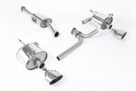 Milltek Sport exhaust system parts for 2004-2009 Honda S2000 2.0 and 2.2 litre AP2 (part SSXHO205): pipework, silencers and polished silver tailpipe tips