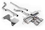Milltek Sport exhaust system parts for 2022+ Honda Civic Type R FL5 2.0 i-VTEC (part SSXHO285): pipework, silencers and polished silver tailpipe tips