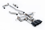 Milltek Sport exhaust system parts for 2023+ Acura Integra Type S 2.0 Turbo 320hp (part SSXHO316): pipework, silencers and black tailpipe tips