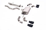Milltek Sport exhaust system parts for 2020+ Land Rover Defender 110 3.0 I6 P400 (part SSXLR101): pipework, silencers and black tailpipe tips
