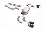 Milltek Sport exhaust system parts for 2020+ Land Rover Defender 110 3.0 I6 P400 (part SSXLR104): pipework, silencers and black tailpipe tips