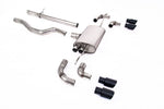 Milltek Sport exhaust system parts for 2020+ Land Rover Defender 110 3.0 I6 P400 (part SSXLR106): pipework, silencers and black tailpipe tips