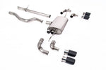 Milltek Sport exhaust system parts for 2020+ Land Rover Defender 110 3.0 I6 P400 (part SSXLR109): pipework, silencers and black tailpipe tips