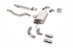 Milltek Sport exhaust system parts for 2020+ Land Rover Defender 110 2.0 I4 P300 & P400e (part SSXLR130): pipework, silencers and polished silver tailpipe tips