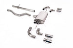Milltek Sport exhaust system parts for 2020+ Land Rover Defender 110 2.0 I4 P300 & P400e (part SSXLR135): pipework, silencers and polished silver tailpipe tips